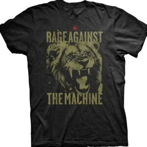 Vintage Roaring Lion Red Star Protest Rock Graphic Tee